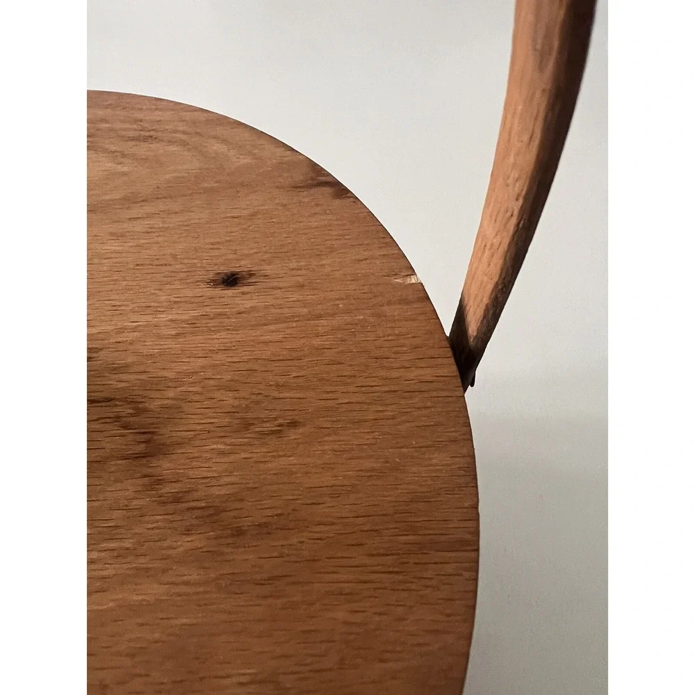 Longaberger Medium  Round Vintage Basket With Wood Lid and Handle